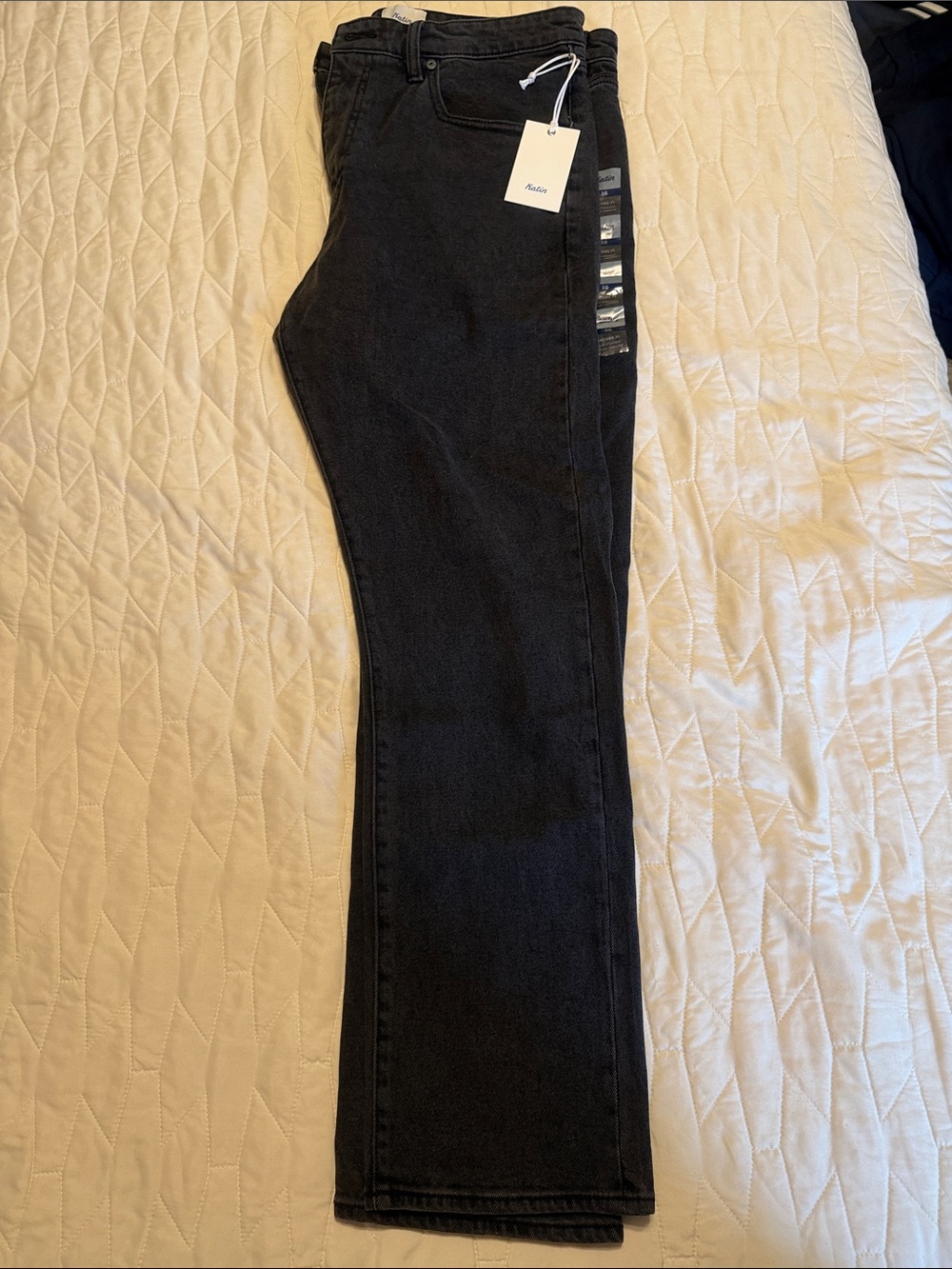 Men’s Black Washed Jeans Slim Straight